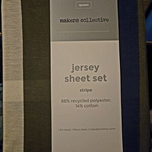 Jersey Sheet Set - Stripe, Multi-Color